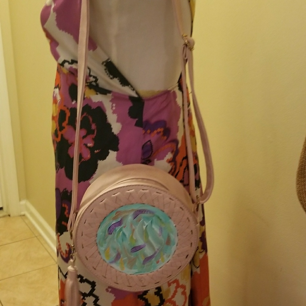 Shoulder bag, pink leather - Picture 4 of 4